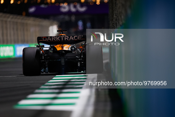 81 PIASTRI Oscar (aus), McLaren F1 Team MCL60, action during the Formula 1 STC Saudi Arabian Grand Prix 2023, 2nd round of the 2023 Formula...