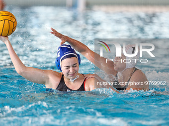 Frida Toth (RN Bologna) vs Agnese Cocchiere (SIS Roma) during the Waterpolo Italian Serie A1 Women match SIS Roma vs RN Bologna on March 18,...