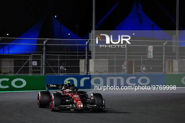 24 ZHOU Guanyu (chi), Alfa Romeo F1 Team Stake C43, action during the Formula 1 STC Saudi Arabian Grand Prix 2023, 2nd round of the 2023 For...