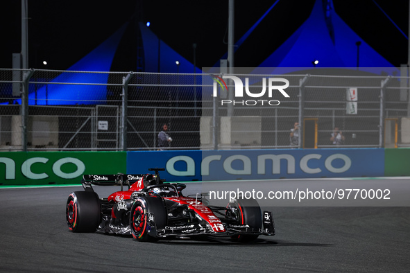 77 BOTTAS Valtteri (fin), Alfa Romeo F1 Team Stake C43, action during the Formula 1 STC Saudi Arabian Grand Prix 2023, 2nd round of the 2023...