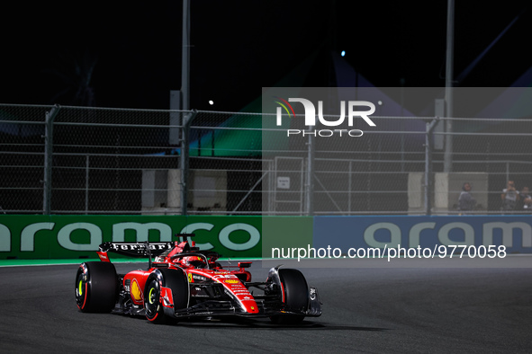 16 LECLERC Charles (mco), Scuderia Ferrari SF-23, action during the Formula 1 STC Saudi Arabian Grand Prix 2023, 2nd round of the 2023 Formu...