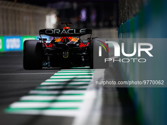 01 VERSTAPPEN Max (nld), Red Bull Racing RB19, action during the Formula 1 STC Saudi Arabian Grand Prix 2023, 2nd round of the 2023 Formula...