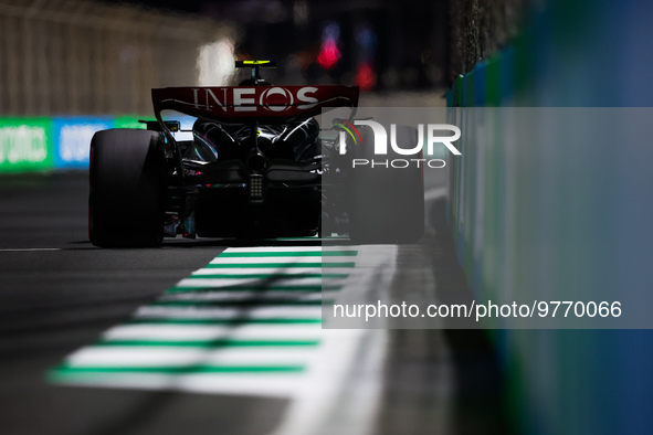 44 HAMILTON Lewis (gbr), Mercedes AMG F1 Team W14, action during the Formula 1 STC Saudi Arabian Grand Prix 2023, 2nd round of the 2023 Form...