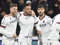 Charalampos Lykogiannis of Bologna FC  celebrates after scoring goal   during the Serie A match between US Salernitana 1919 v  Bologna FC  a...