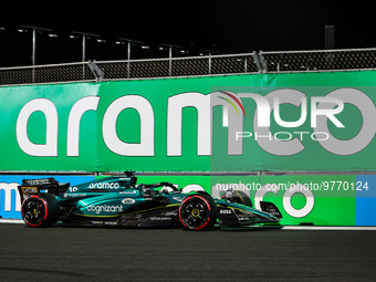 18 STROLL Lance (can), Aston Martin F1 Team AMR23, action during the Formula 1 STC Saudi Arabian Grand Prix 2023, 2nd round of the 2023 Form...