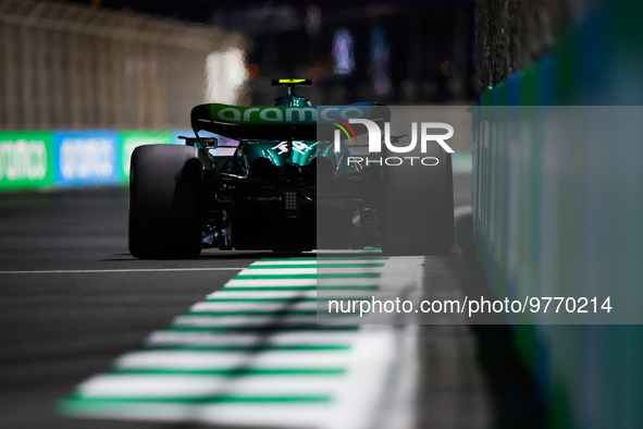 14 ALONSO Fernando (spa), Aston Martin F1 Team AMR23, action during the Formula 1 STC Saudi Arabian Grand Prix 2023, 2nd round of the 2023 F...