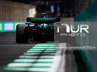 14 ALONSO Fernando (spa), Aston Martin F1 Team AMR23, action during the Formula 1 STC Saudi Arabian Grand Prix 2023, 2nd round of the 2023 F...