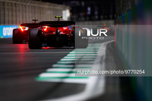 55 SAINZ Carlos (spa), Scuderia Ferrari SF-23, action during the Formula 1 STC Saudi Arabian Grand Prix 2023, 2nd round of the 2023 Formula...