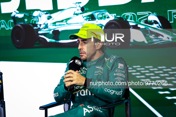 ALONSO Fernando (spa), Aston Martin F1 Team AMR23, portrait during the Formula 1 STC Saudi Arabian Grand Prix 2023, 2nd round of the 2023 Fo...