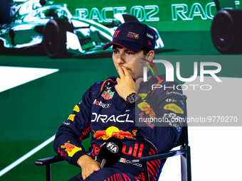 PEREZ Sergio (mex), Red Bull Racing RB19, portrait during the Formula 1 STC Saudi Arabian Grand Prix 2023, 2nd round of the 2023 Formula One...