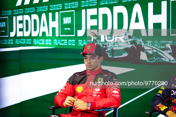 LECLERC Charles (mco), Scuderia Ferrari SF-23, portrait during the Formula 1 STC Saudi Arabian Grand Prix 2023, 2nd round of the 2023 Formul...