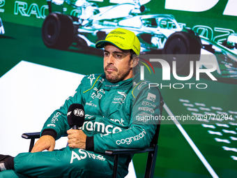 ALONSO Fernando (spa), Aston Martin F1 Team AMR23, portrait during the Formula 1 STC Saudi Arabian Grand Prix 2023, 2nd round of the 2023 Fo...