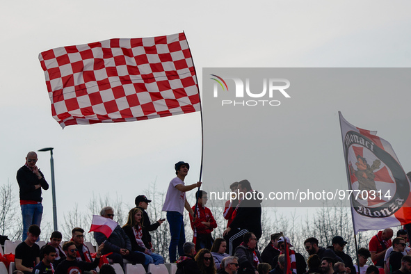 Team of AC Monza fans during AC Monza against US Cremonese, Serie A, at U-Power Stadium in Monza on March, 18th 2023. 