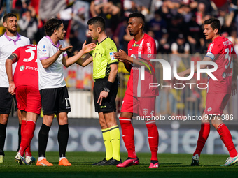 Antonio Giua, referee, during AC Monza against US Cremonese, Serie A, at U-Power Stadium in Monza on March, 18th 2023. (