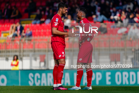 Pablo Mari (#3 AC Monza) and Armando Izzo (#55 AC Monza) during AC Monza against US Cremonese, Serie A, at U-Power Stadium in Monza on March...