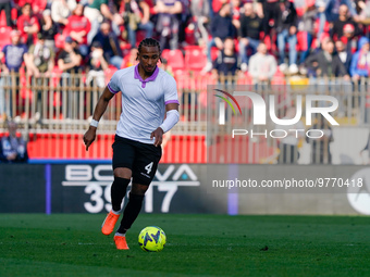 Emanuel Aiwu (#4 Cremonese) during AC Monza against US Cremonese, Serie A, at U-Power Stadium in Monza on March, 18th 2023. (