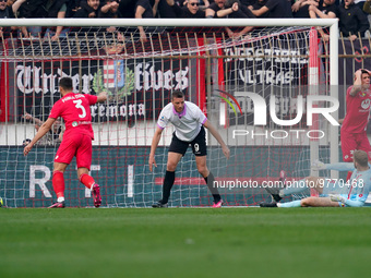 Daniel Ciofani (#9 Cremonese) score goal during AC Monza against US Cremonese, Serie A, at U-Power Stadium in Monza on March, 18th 2023. (