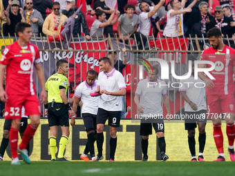 Daniel Ciofani (#9 Cremonese) goal celebrate during AC Monza against US Cremonese, Serie A, at U-Power Stadium in Monza on March, 18th 2023....