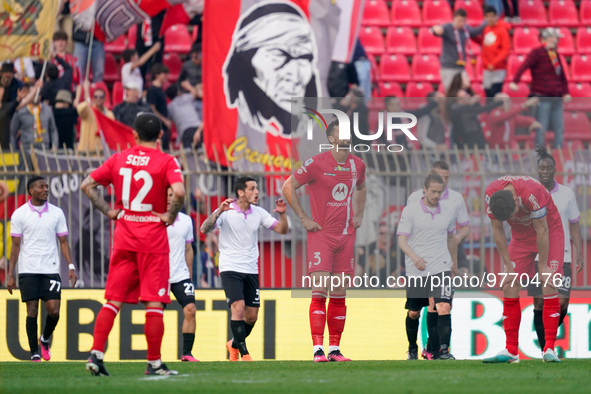 Pablo Marí (#3 AC Monza) sad for the mistake during AC Monza against US Cremonese, Serie A, at U-Power Stadium in Monza on March, 18th 2023....