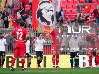 Pablo Marí (#3 AC Monza) sad for the mistake during AC Monza against US Cremonese, Serie A, at U-Power Stadium in Monza on March, 18th 2023....