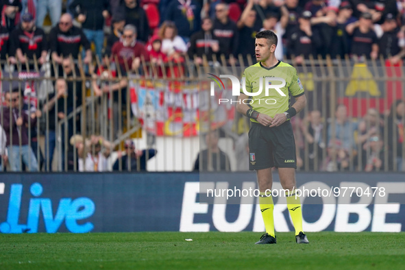 Antonio Giua, referee, during AC Monza against US Cremonese, Serie A, at U-Power Stadium in Monza on March, 18th 2023. 