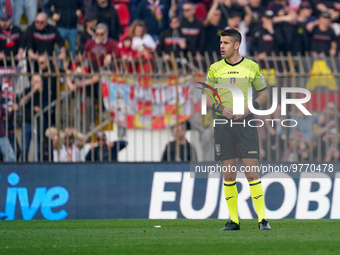 Antonio Giua, referee, during AC Monza against US Cremonese, Serie A, at U-Power Stadium in Monza on March, 18th 2023. (