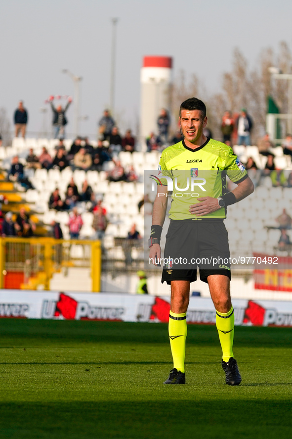 Antonio Giua, referee, during AC Monza against US Cremonese, Serie A, at U-Power Stadium in Monza on March, 18th 2023. 