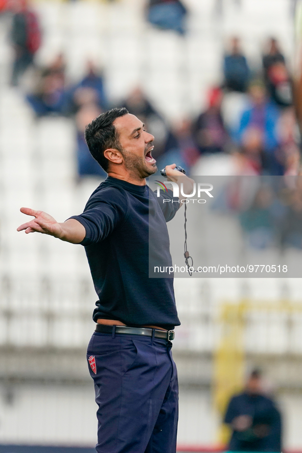 Raffaele Palladino, Head Coach (AC Monza) during AC Monza against US Cremonese, Serie A, at U-Power Stadium in Monza on March, 18th 2023. 