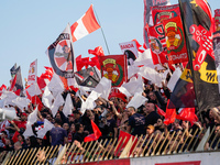 Team of AC Monza supporters during AC Monza against US Cremonese, Serie A, at U-Power Stadium in Monza on March, 18th 2023. (