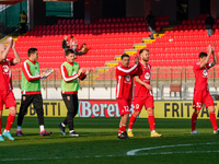 Team of AC Monza players thanks the fans during AC Monza against US Cremonese, Serie A, at U-Power Stadium in Monza on March, 18th 2023. (