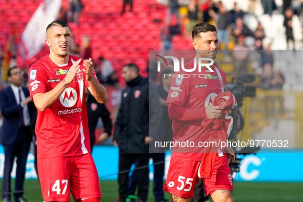 Dany Mota (#47 AC Monza) and Armando Izzo (#55 AC Monza) during AC Monza against US Cremonese, Serie A, at U-Power Stadium in Monza on March...