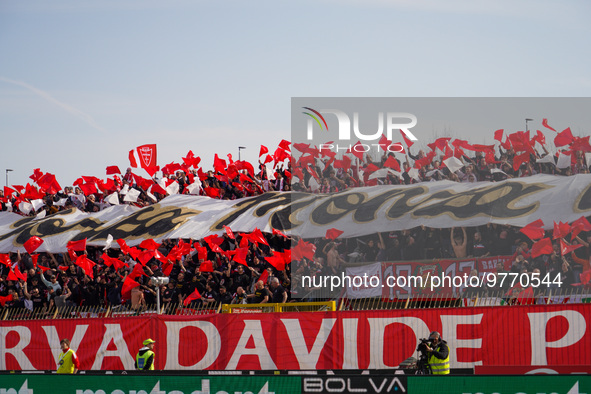 Team of AC Monza fans during AC Monza against US Cremonese, Serie A, at U-Power Stadium in Monza on March, 18th 2023. 