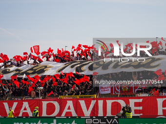 Team of AC Monza fans during AC Monza against US Cremonese, Serie A, at U-Power Stadium in Monza on March, 18th 2023. (