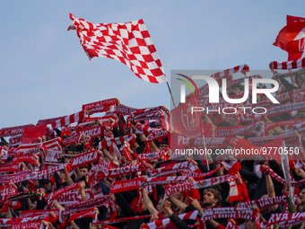 Team of AC Monza fans during AC Monza against US Cremonese, Serie A, at U-Power Stadium in Monza on March, 18th 2023. (