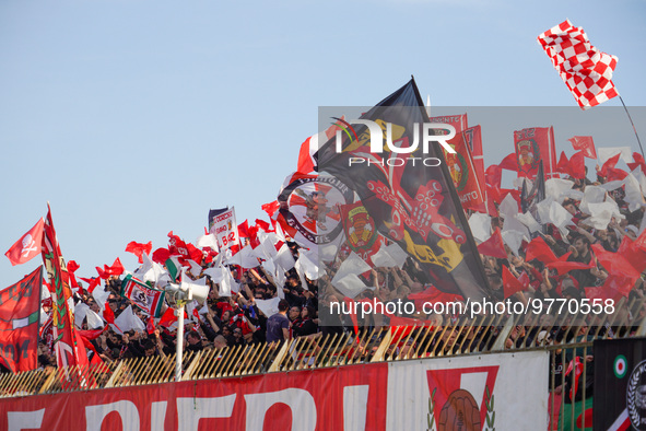 Team of AC Monza fans during AC Monza against US Cremonese, Serie A, at U-Power Stadium in Monza on March, 18th 2023. 