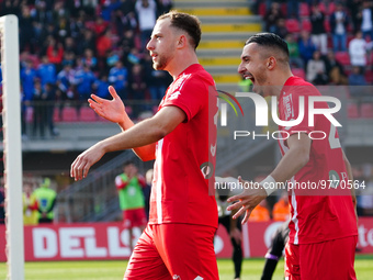 Carlos Augusto (#30 AC Monza) goal celebrate during AC Monza against US Cremonese, Serie A, at U-Power Stadium in Monza on March, 18th 2023....