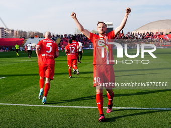 Carlos Augusto (#30 AC Monza) goal celebrate during AC Monza against US Cremonese, Serie A, at U-Power Stadium in Monza on March, 18th 2023....