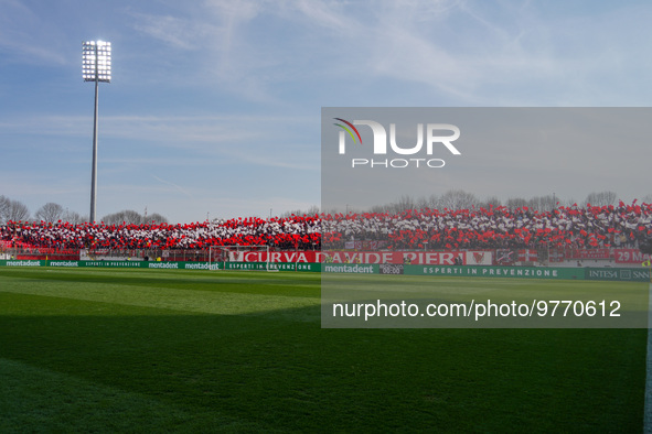 Team of AC Monza fans during AC Monza against US Cremonese, Serie A, at U-Power Stadium in Monza on March, 18th 2023. 