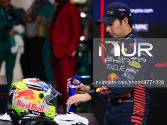 PEREZ Sergio (mex), Red Bull Racing RB19, portrait during the Formula 1 STC Saudi Arabian Grand Prix 2023, 2nd round of the 2023 Formula One...