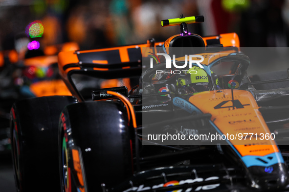 04 NORRIS Lando (gbr), McLaren F1 Team MCL60, action during the Formula 1 STC Saudi Arabian Grand Prix 2023, 2nd round of the 2023 Formula O...