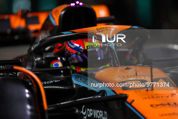 81 PIASTRI Oscar (aus), McLaren F1 Team MCL60, action during the Formula 1 STC Saudi Arabian Grand Prix 2023, 2nd round of the 2023 Formula...