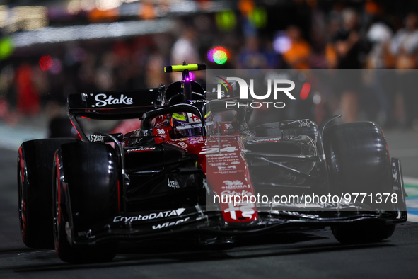 24 ZHOU Guanyu (chi), Alfa Romeo F1 Team Stake C43, action during the Formula 1 STC Saudi Arabian Grand Prix 2023, 2nd round of the 2023 For...