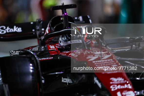 77 BOTTAS Valtteri (fin), Alfa Romeo F1 Team Stake C43, action during the Formula 1 STC Saudi Arabian Grand Prix 2023, 2nd round of the 2023...