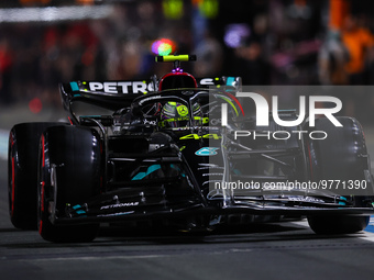 44 HAMILTON Lewis (gbr), Mercedes AMG F1 Team W14, action during the Formula 1 STC Saudi Arabian Grand Prix 2023, 2nd round of the 2023 Form...