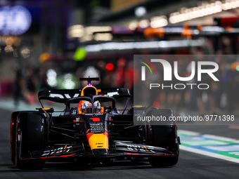 01 VERSTAPPEN Max (nld), Red Bull Racing RB19, action during the Formula 1 STC Saudi Arabian Grand Prix 2023, 2nd round of the 2023 Formula...