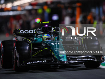 14 ALONSO Fernando (spa), Aston Martin F1 Team AMR23, action during the Formula 1 STC Saudi Arabian Grand Prix 2023, 2nd round of the 2023 F...