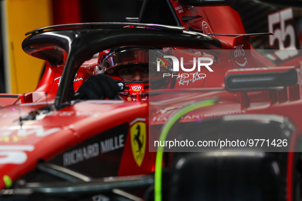 55 SAINZ Carlos (spa), Scuderia Ferrari SF-23, actionduring the Formula 1 STC Saudi Arabian Grand Prix 2023, 2nd round of the 2023 Formula O...