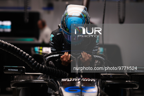 RUSSELL George (gbr), Mercedes AMG F1 Team W14, portrait during the Formula 1 STC Saudi Arabian Grand Prix 2023, 2nd round of the 2023 Formu...