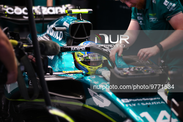 ALONSO Fernando (spa), Aston Martin F1 Team AMR23, portrait portrait during the Formula 1 STC Saudi Arabian Grand Prix 2023, 2nd round of th...