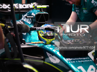 ALONSO Fernando (spa), Aston Martin F1 Team AMR23, portrait portrait during the Formula 1 STC Saudi Arabian Grand Prix 2023, 2nd round of th...